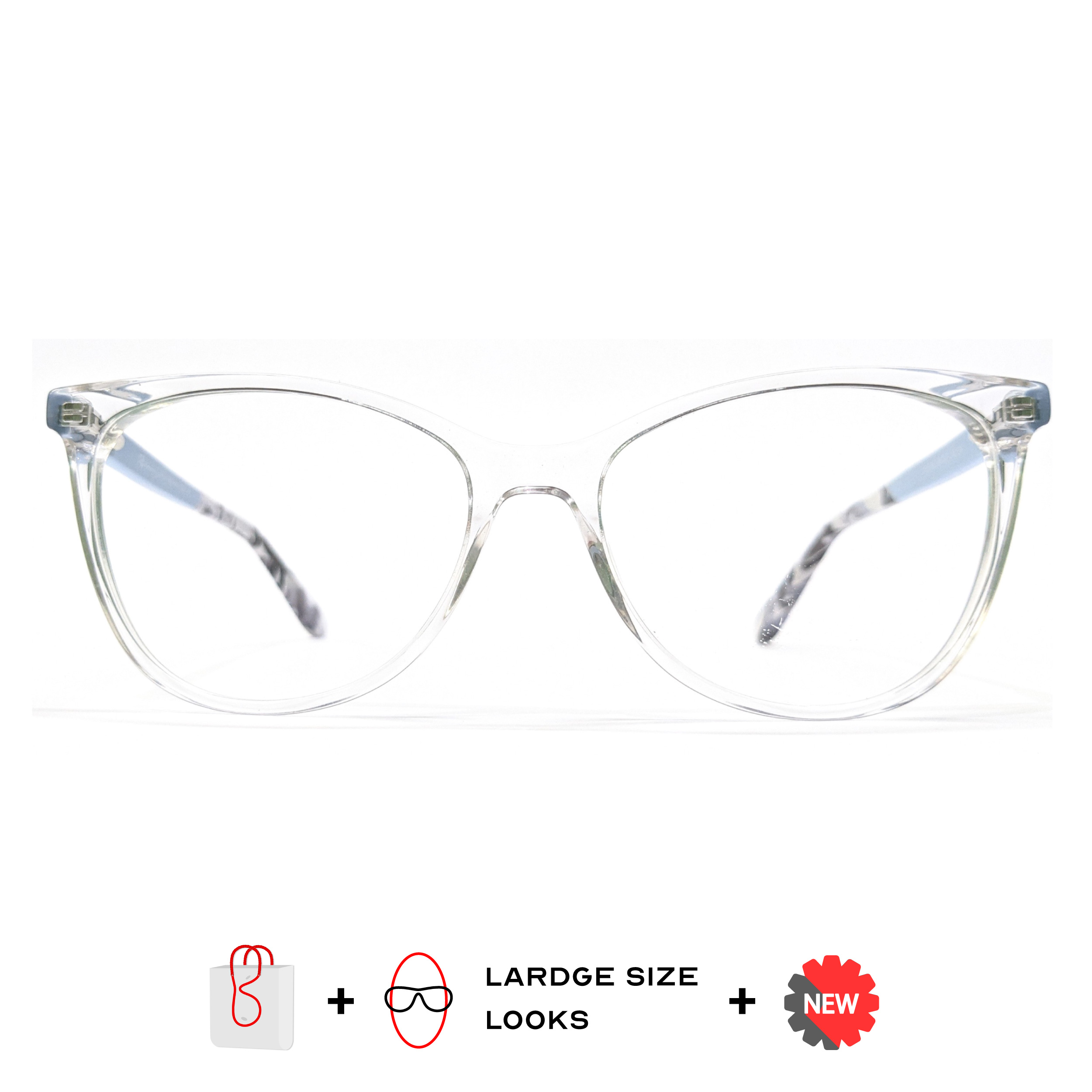 White Transparent - Cat-eye Eyeglasses - Stylish Designed - code 1099 ...