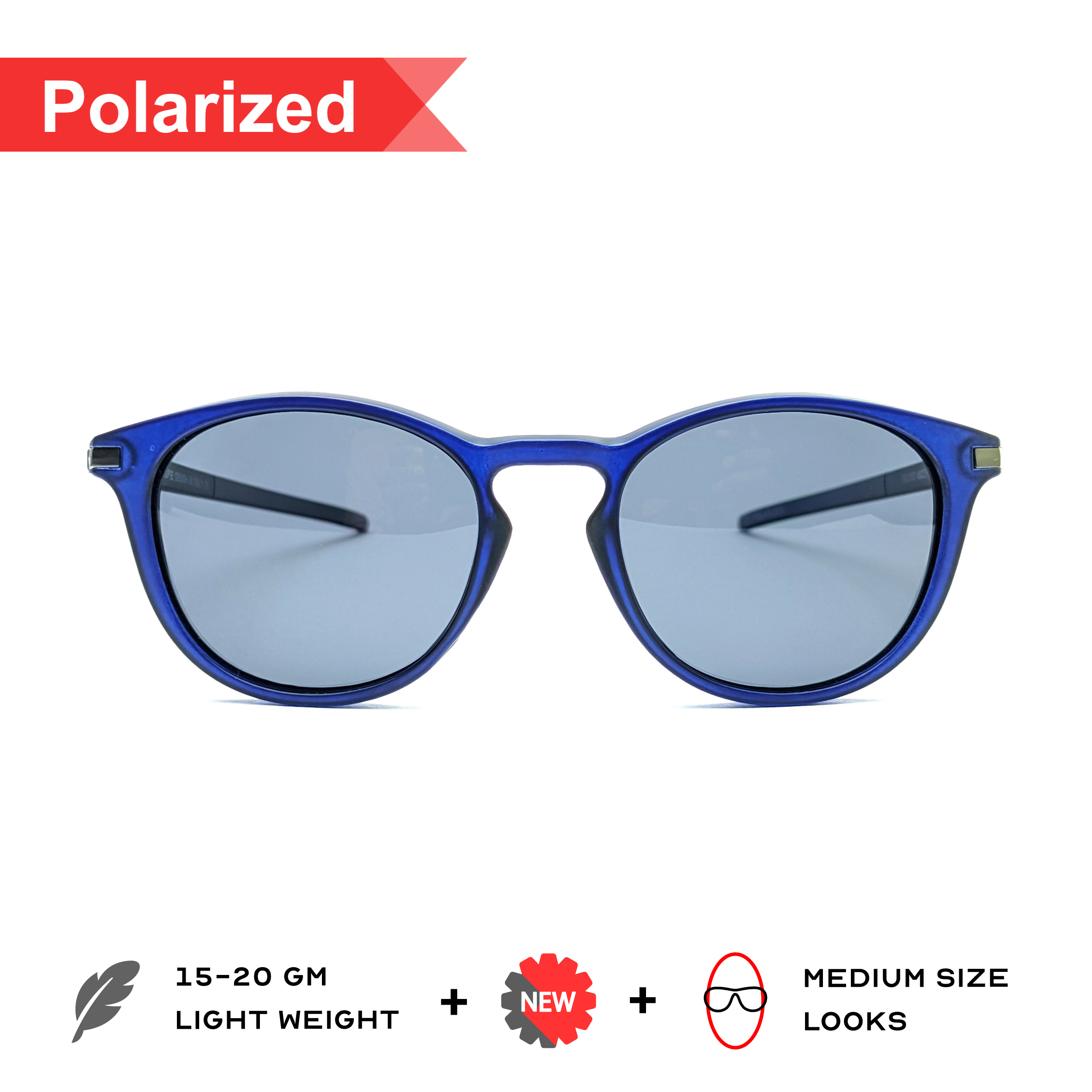 Blue - Matte Finish - Polarized Sunglasses for Men & Women – 100