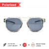 Grey Transparent - Glossy Finish - Polarized Sunglasses for Men & Women – 100% UV Protection – code 1260